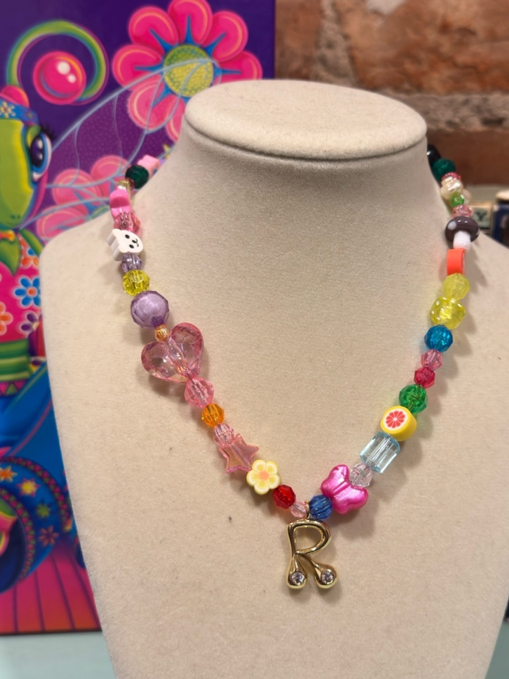 Y2K R BALLOON INITIAL CUSTOM EYE CANDY CHAIN